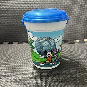 Disney World EPCOT Spaceship Earth Popcorn Bucket Blue Mickey Goofy